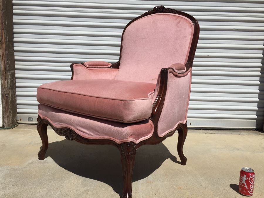 Nice Vintage Upholstered Armchair - Needs To Be Reupholstered [Photo 11]