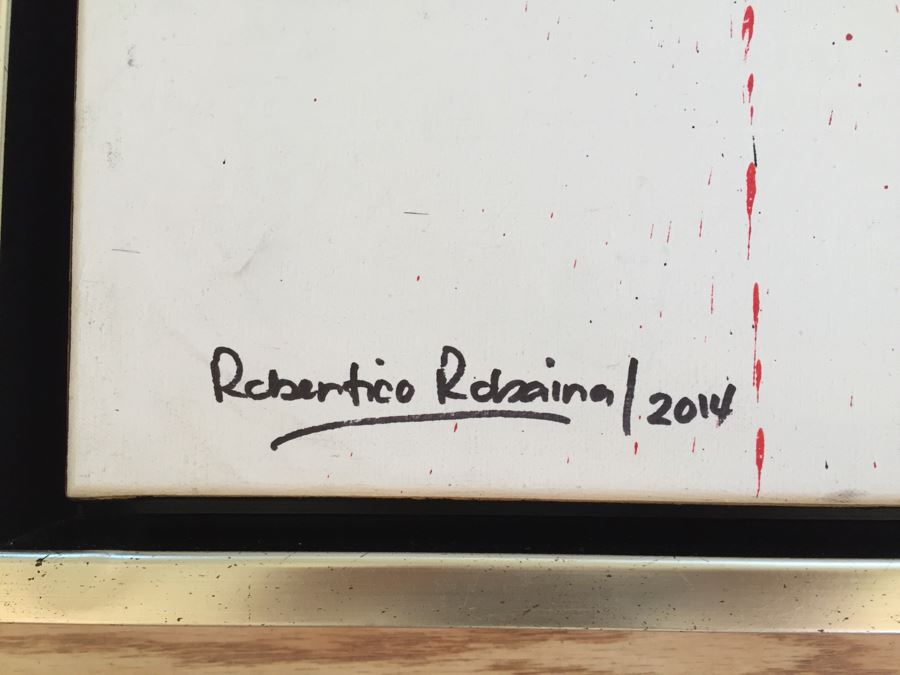 Original Oil Painting By Cuban Artist Roberto Robaina On Canvas 115 X 85CM Signed Front And Back Titled 'Por Que?' 'Why' [Photo 3]