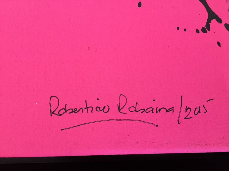 Original Abstract Modernist Oil Painting By Cuban Artist Roberto Robaina On Canvas 80 X 100CM Signed Front And Back [Photo 7]