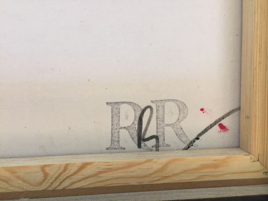 Original Abstract Modernist Oil Painting By Cuban Artist Roberto Robaina On Canvas 80 X 100CM Signed Front And Back [Photo 11]