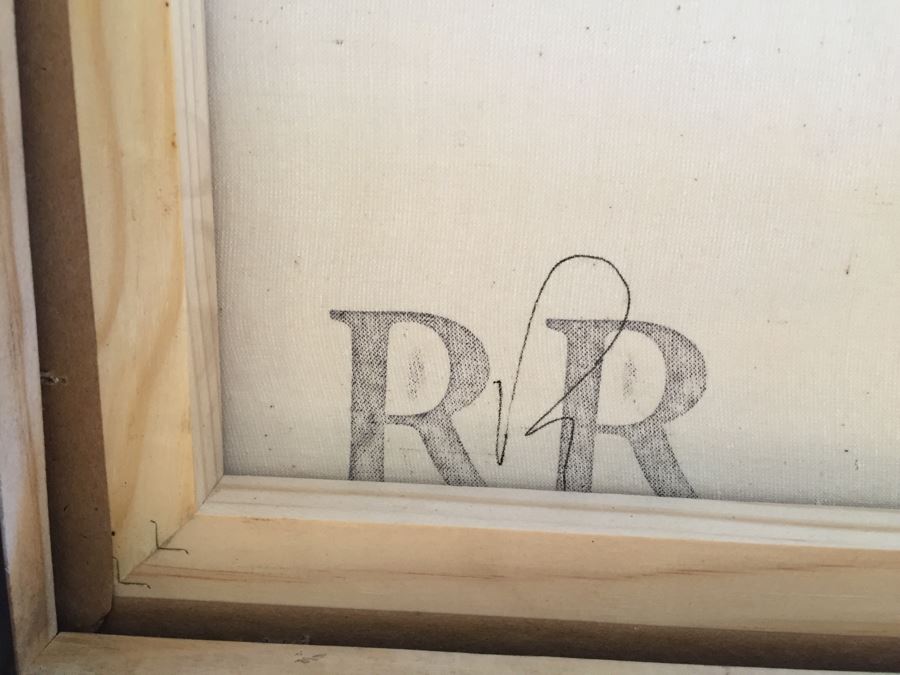 Original B&W Oil Painting Of Sunflowers By Cuban Artist Roberto Robaina On Canvas 100 X 80CM Signed Front And Back [Photo 10]