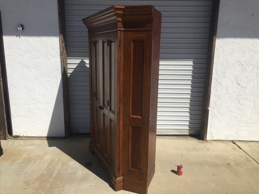 Ethan Allen Armoire Entertainment Unit Wooden Cabinet [Photo 3]