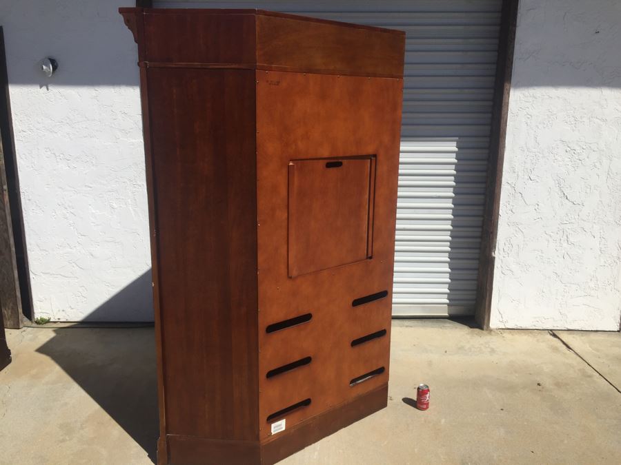 Ethan Allen Armoire Entertainment Unit Wooden Cabinet [Photo 16]