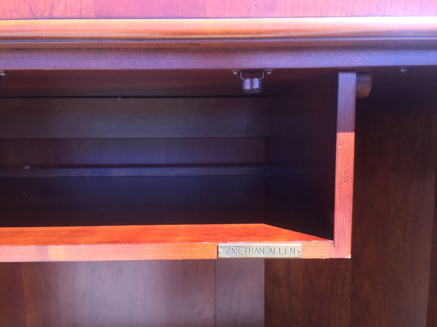 Ethan Allen Armoire Entertainment Unit Wooden Cabinet [Photo 11]