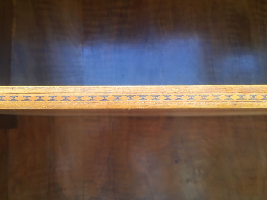 Stunning Antique Sideboard China Cabinet With Hutch Detailed Metalwork, Inlay And Wood Carving [Photo 33]