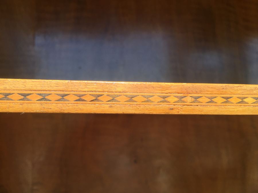 Stunning Antique Sideboard China Cabinet With Hutch Detailed Metalwork, Inlay And Wood Carving [Photo 32]