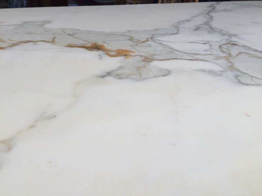 Mirrored Curio Cabinet With Detailed Wood Carving And Marble Top [Photo 10]