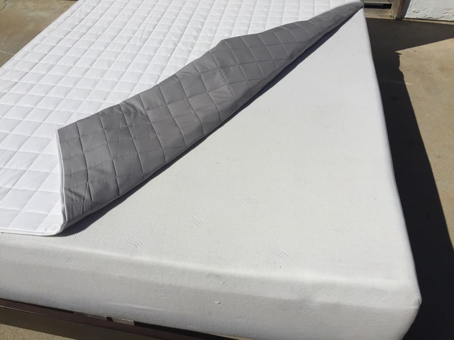 Woven Headboard With Bed Frame And Queen Size Memory Foam Mattress [Photo 3]