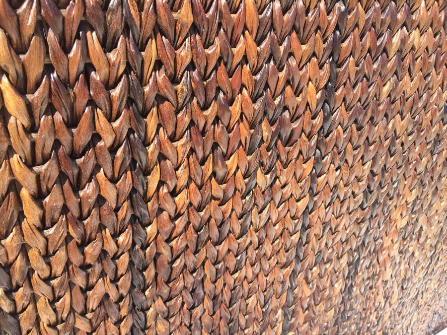 Woven Headboard With Bed Frame And Queen Size Memory Foam Mattress [Photo 8]