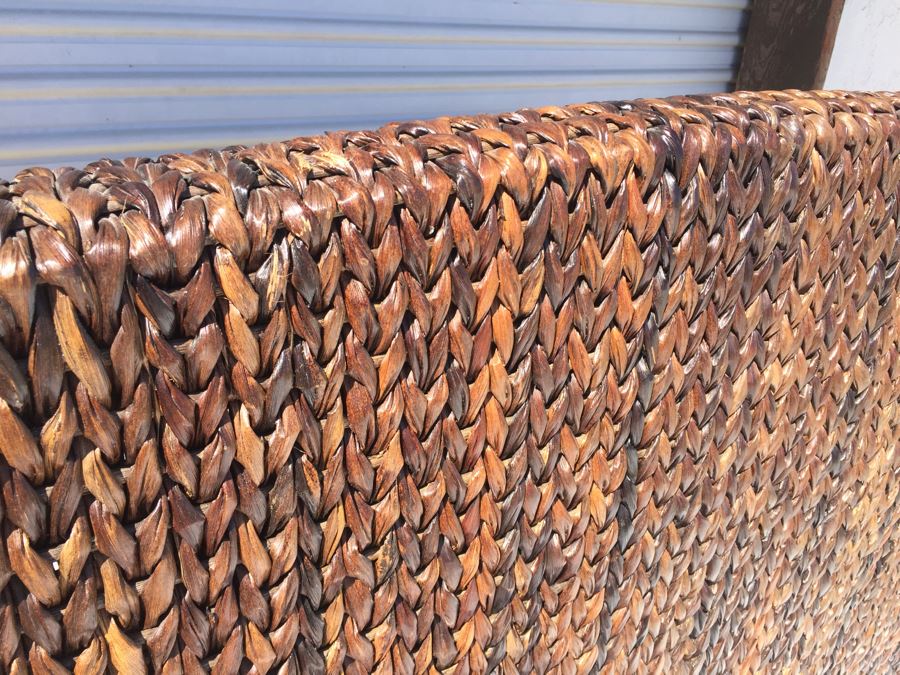 Woven Headboard With Bed Frame And Queen Size Memory Foam Mattress [Photo 7]