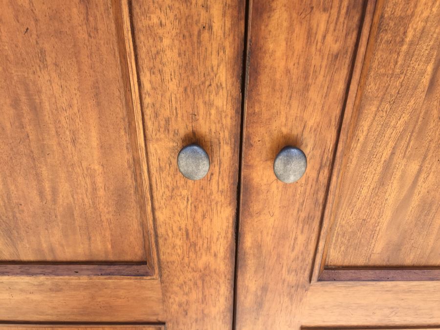 Ethan Allen Armoire Entertainment Cabinet With Pocket Doors [Photo 4]