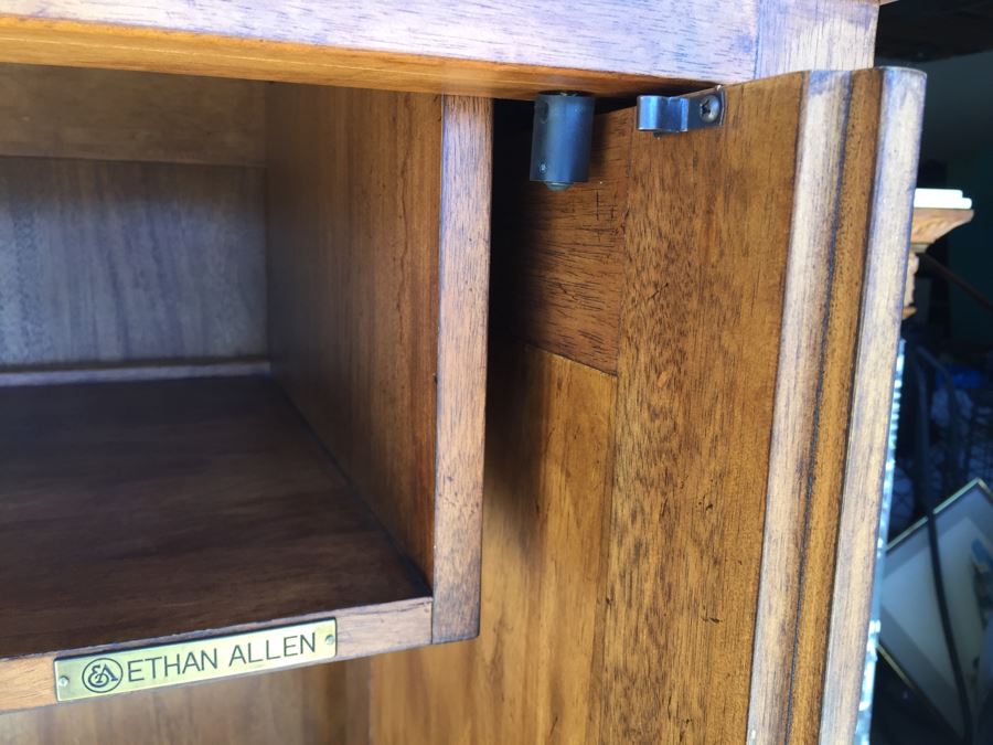 Ethan Allen Armoire Entertainment Cabinet With Pocket Doors [Photo 6]