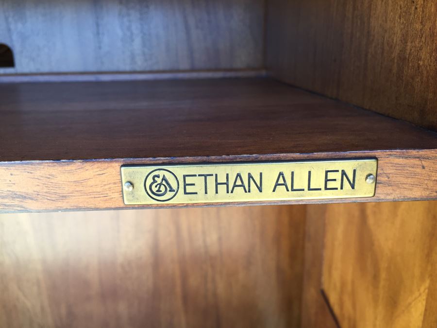 Ethan Allen Armoire Entertainment Cabinet With Pocket Doors [Photo 5]