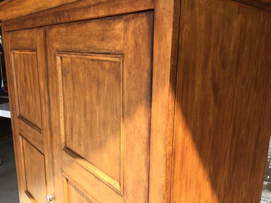 Ethan Allen Armoire Entertainment Cabinet With Pocket Doors [Photo 12]