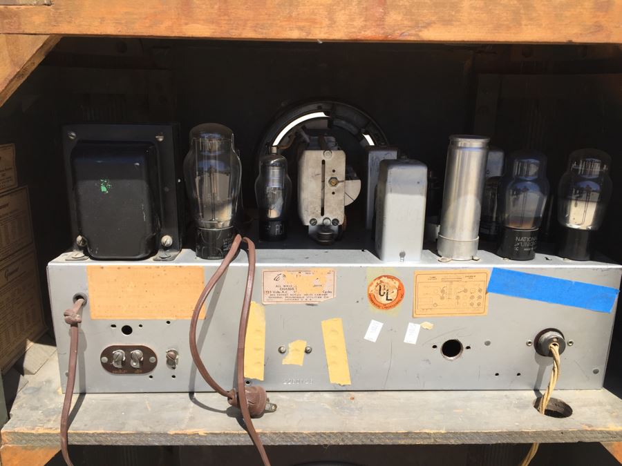 Rare Art Deco Grunow Tube Radio With Teledial Model No. 1067 Wooden Cabinet [Photo 20]