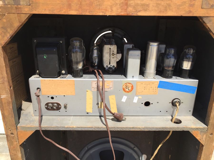 Rare Art Deco Grunow Tube Radio With Teledial Model No. 1067 Wooden Cabinet [Photo 16]