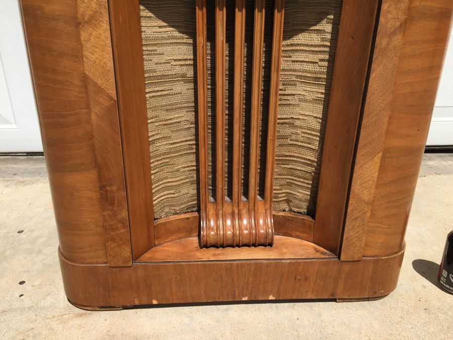 Rare Art Deco Grunow Tube Radio With Teledial Model No. 1067 Wooden Cabinet [Photo 10]