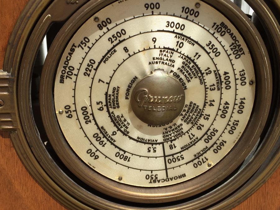 Rare Art Deco Grunow Tube Radio With Teledial Model No. 1067 Wooden Cabinet [Photo 7]