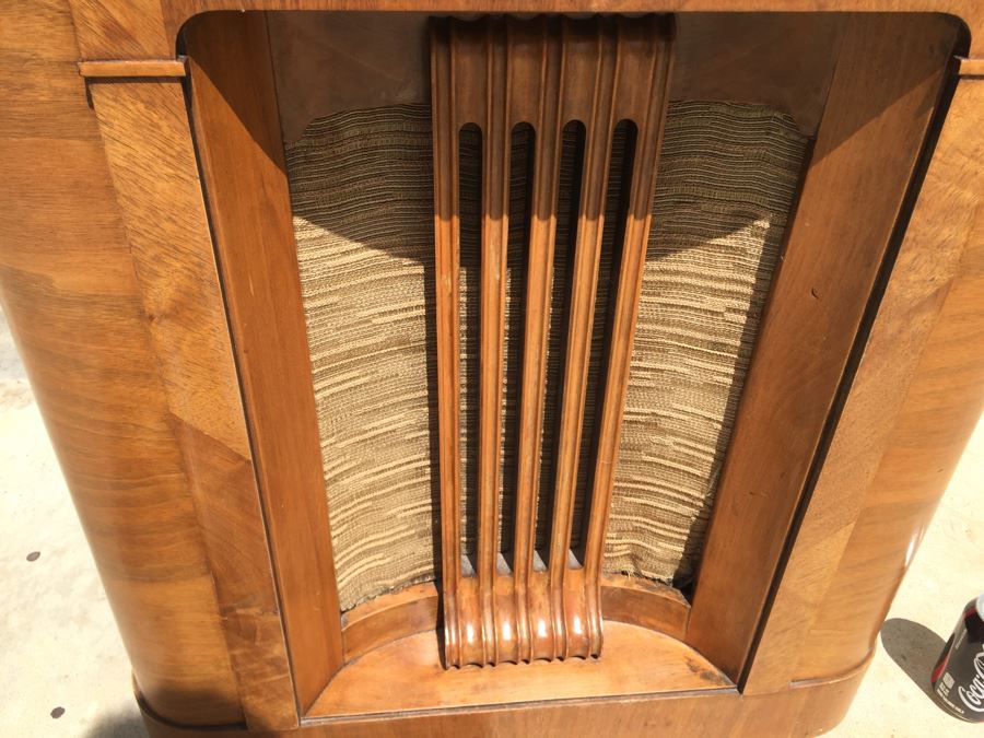 Rare Art Deco Grunow Tube Radio With Teledial Model No. 1067 Wooden Cabinet [Photo 9]