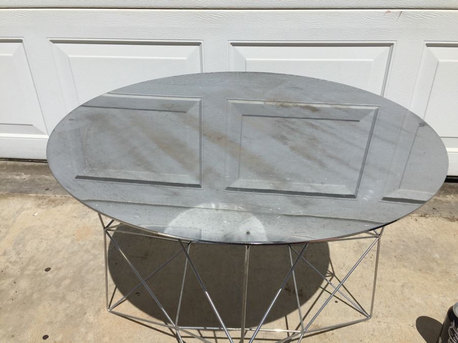 West Elm Chrome Wire Table With West Elm Tray [Photo 5]