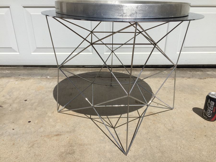 West Elm Chrome Wire Table With West Elm Tray [Photo 4]