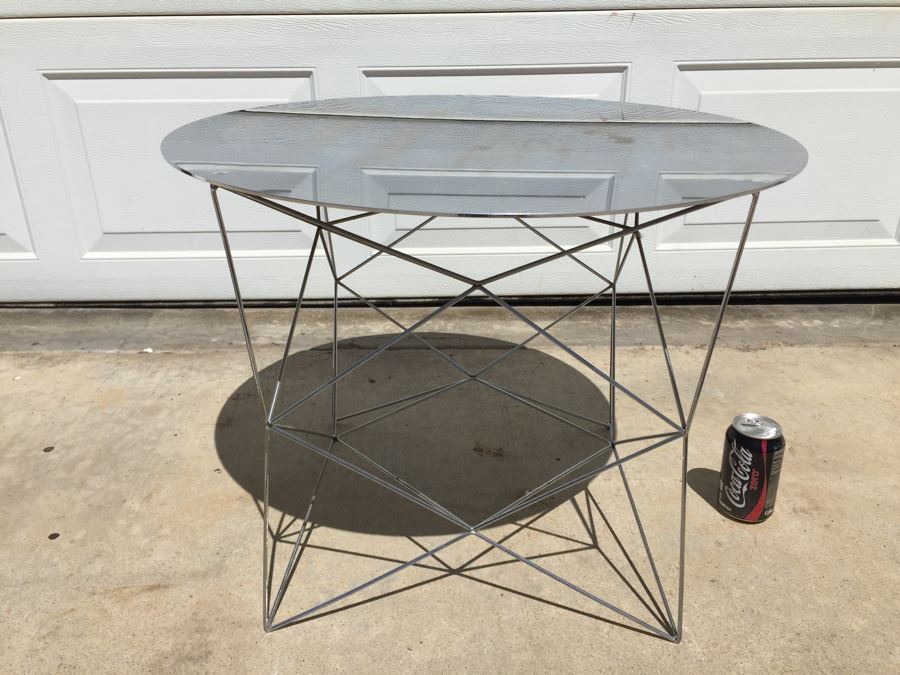 West Elm Chrome Wire Table With West Elm Tray [Photo 8]