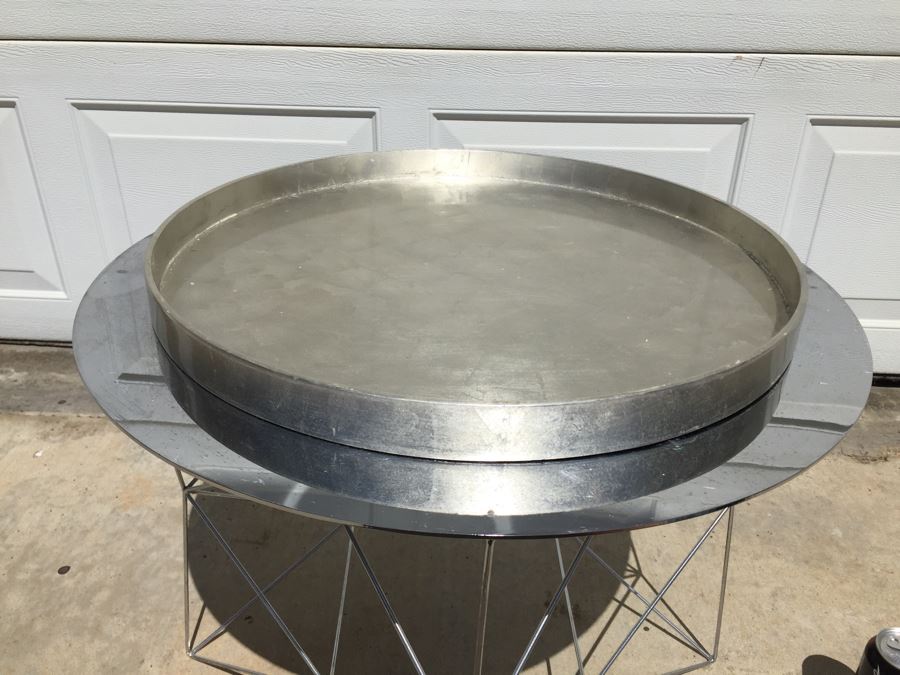 West Elm Chrome Wire Table With West Elm Tray [Photo 3]