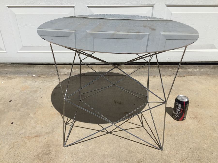 West Elm Chrome Wire Table With West Elm Tray [Photo 9]