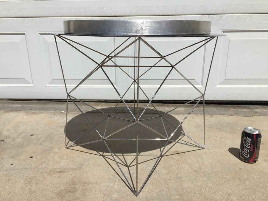 West Elm Chrome Wire Table With West Elm Tray [Photo 1]