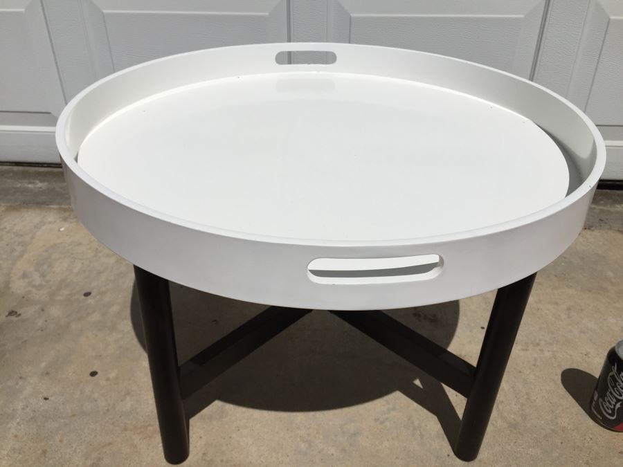 West Elm White Tray With Black Stand [Photo 8]