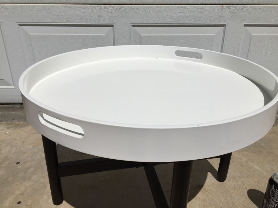 West Elm White Tray With Black Stand [Photo 5]