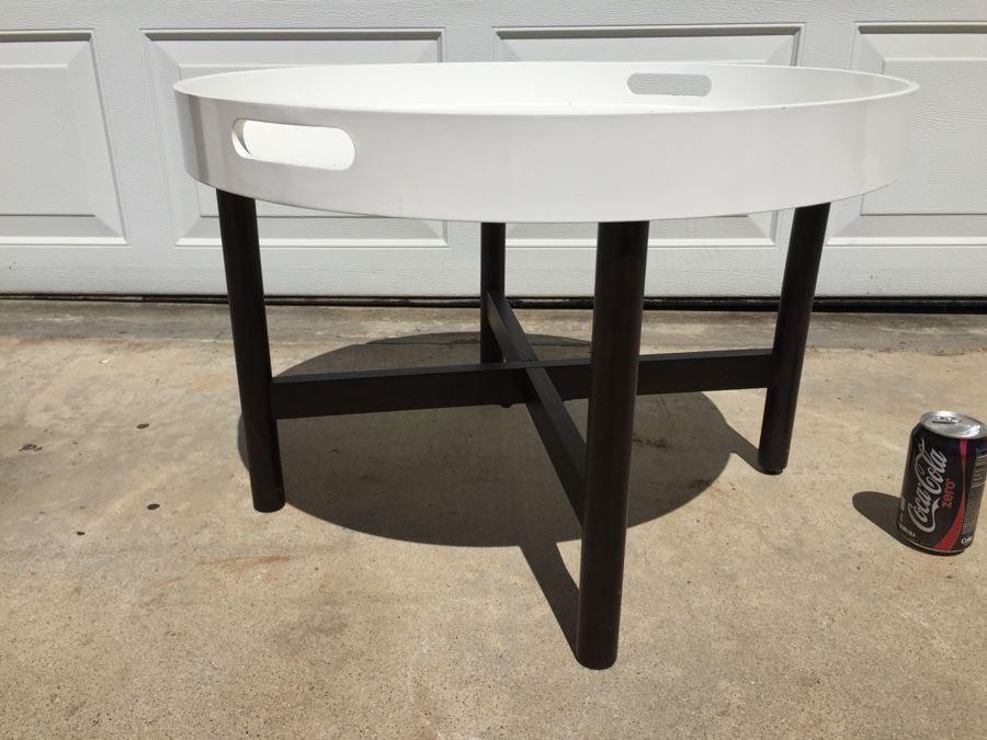 West Elm White Tray With Black Stand [Photo 6]