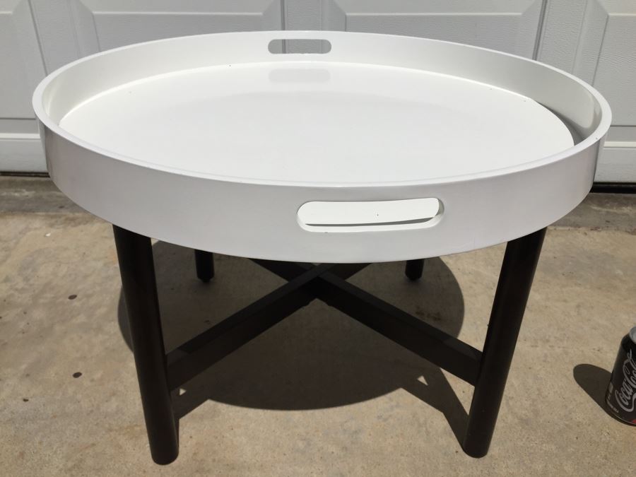 West Elm White Tray With Black Stand [Photo 2]