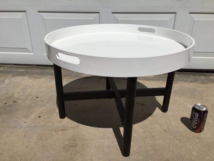 West Elm White Tray With Black Stand [Photo 4]