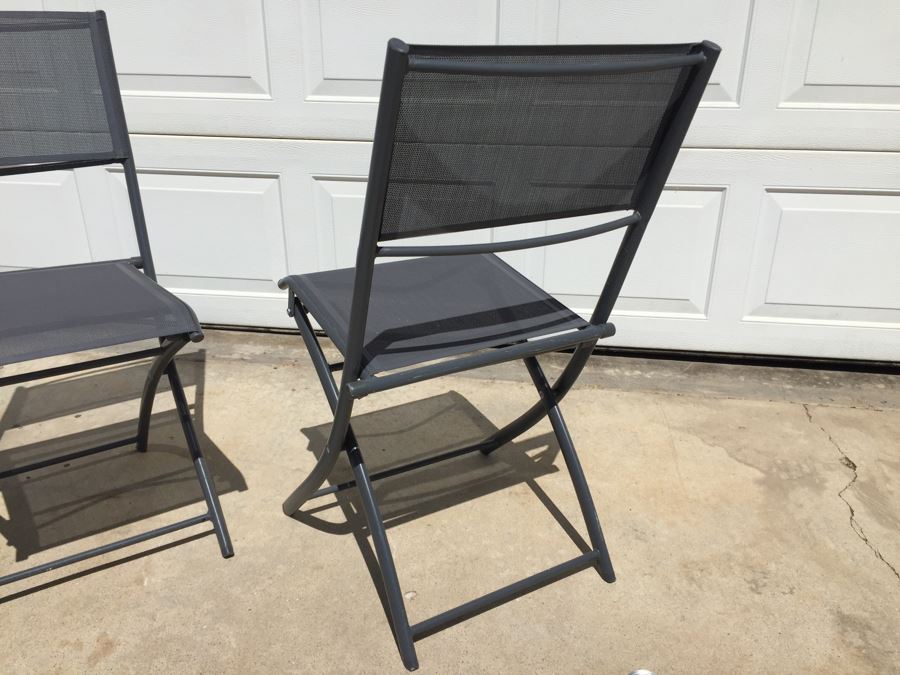 Pair Of Folding Metal Chairs [Photo 6]