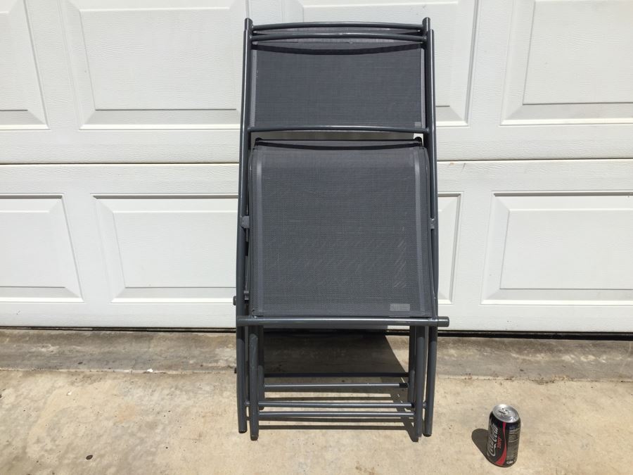 Pair Of Folding Metal Chairs [Photo 2]