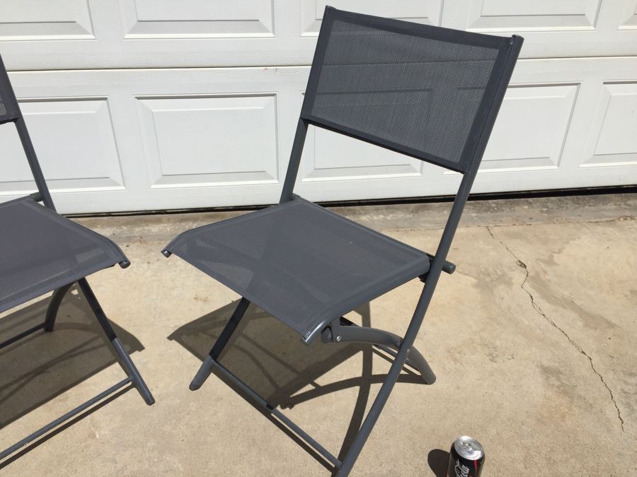 Pair Of Folding Metal Chairs [Photo 5]