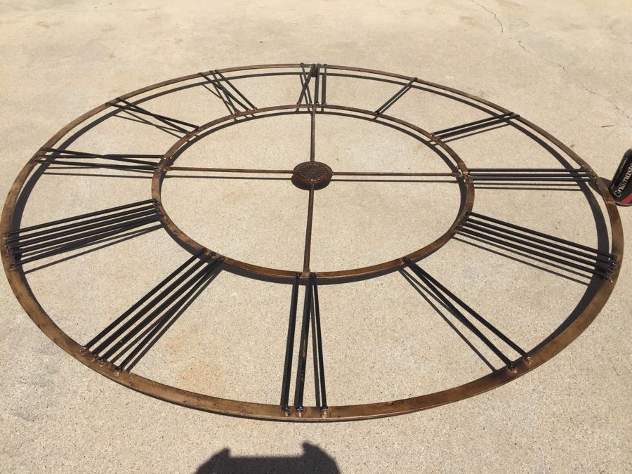 Large Metal Clock Face Wall Art [Photo 10]
