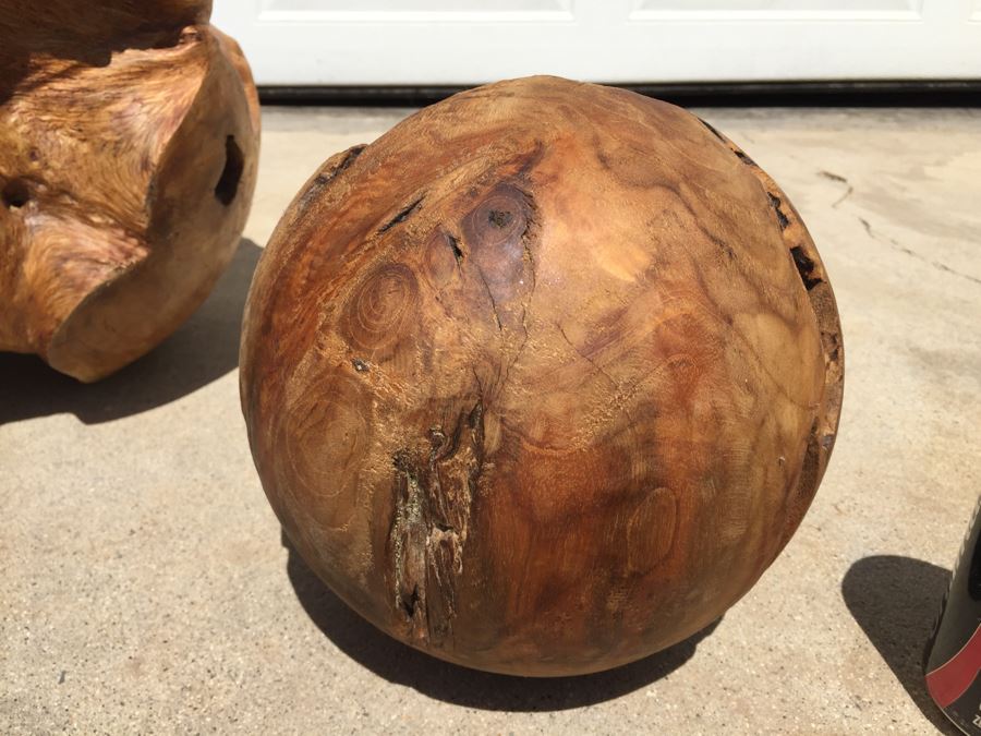 Various Round Carved Wood Balls [Photo 10]