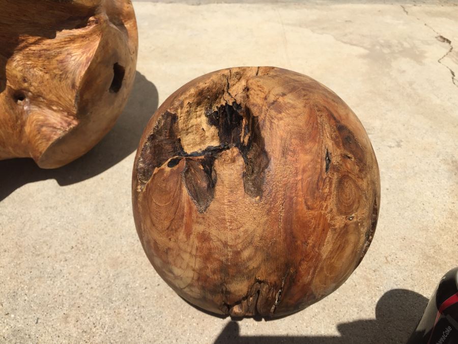 Various Round Carved Wood Balls [Photo 11]