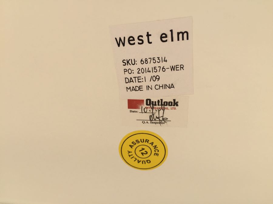 West Elm White Table Desk With 2 Drawers [Photo 7]