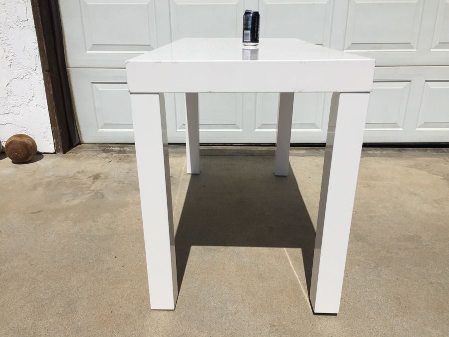 West Elm White Table Desk With 2 Drawers [Photo 3]