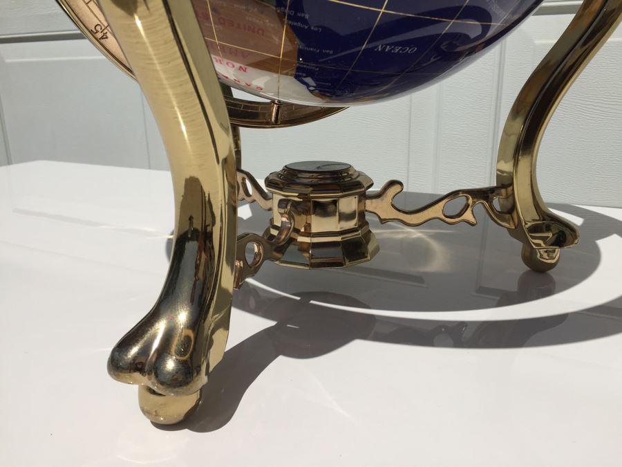 Hand Made Globe With Semi-Precious Stones Representing Countries And Oceans [Photo 16]