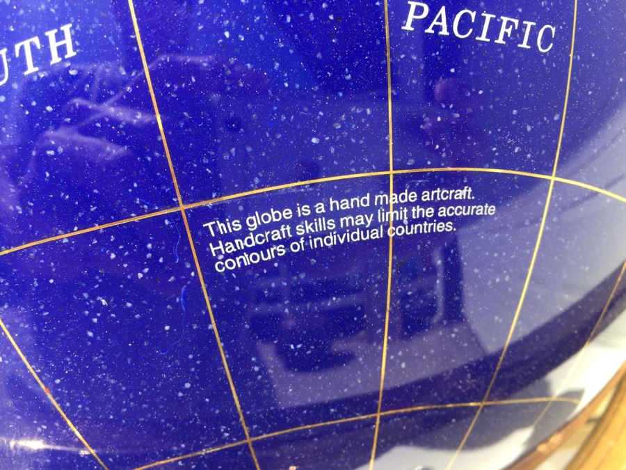 Hand Made Globe With Semi-Precious Stones Representing Countries And Oceans [Photo 9]