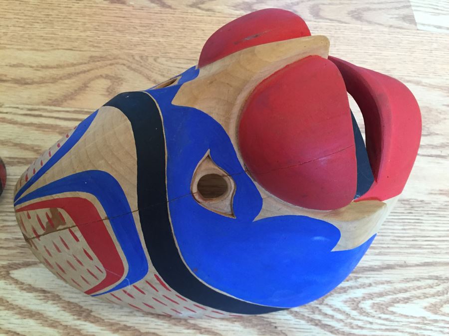 Carved Mask Appears Pacific Northwest - See Cracks And Damage In Photos [Photo 8]