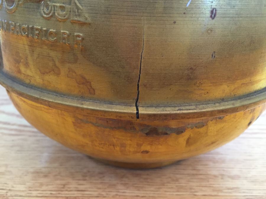 Union Pacific Railroad Brass Spittoon [Photo 6]
