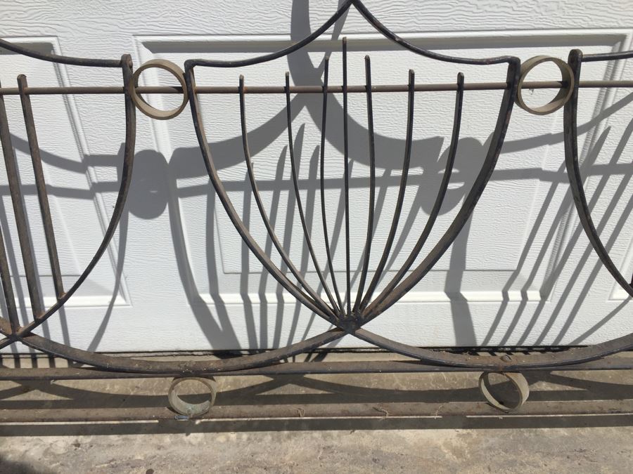 Old Wrought Iron Headboard With Brass Duck Heads [Photo 7]