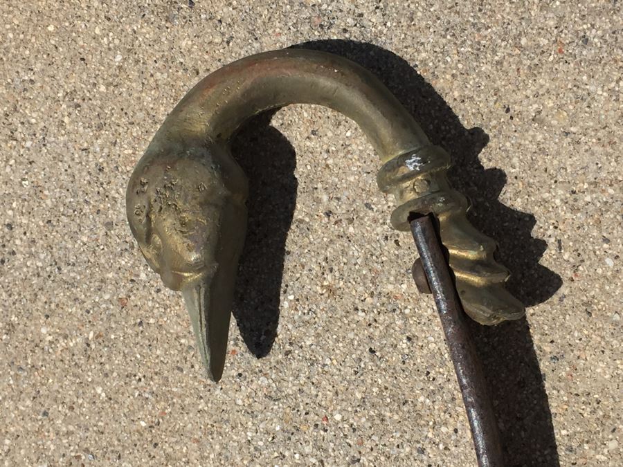 Old Wrought Iron Headboard With Brass Duck Heads [Photo 12]