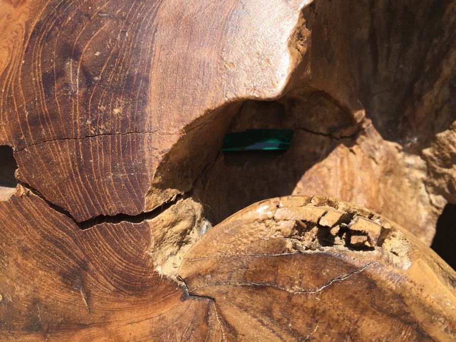 HUGE And HEAVY Spherical Carved Wood Table Base [Photo 21]