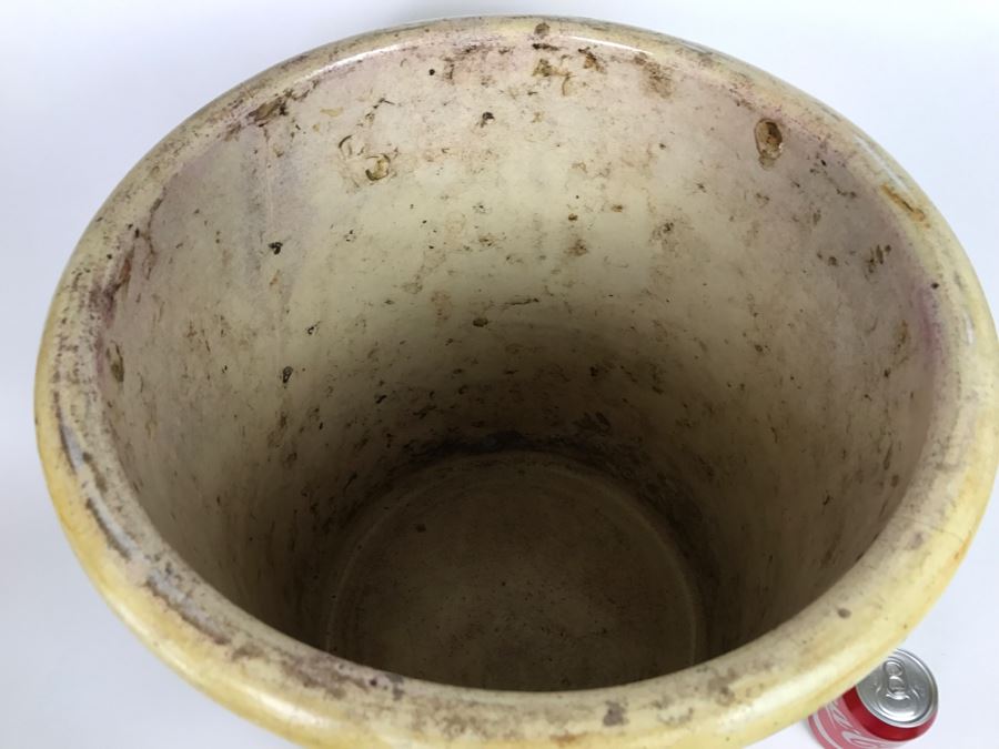 Large Antique 1857 Doulton & Co Lambeth Limited Art Pottery Hand Painted Milk Jug With Folk Art Farm Animal Scene Painting [Photo 16]